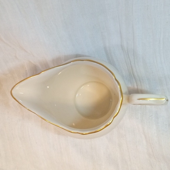 Old Ivory Gold Rim Cream & Sugar Syracuse China -SEE PHOTOS- Tiny Chip - Picture 4 of 16